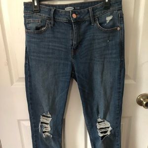 Old Navy Skinny Jeans with rips on the knees